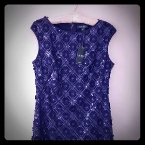 Ralph Lauren royal blue sequined dress
